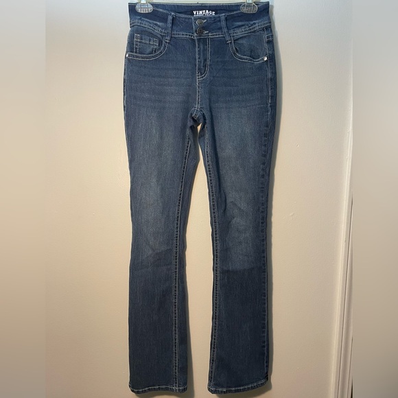 Vintage Almost Famous Women’s Dark Wash Y2K Style Jeans - Picture 1 of 7